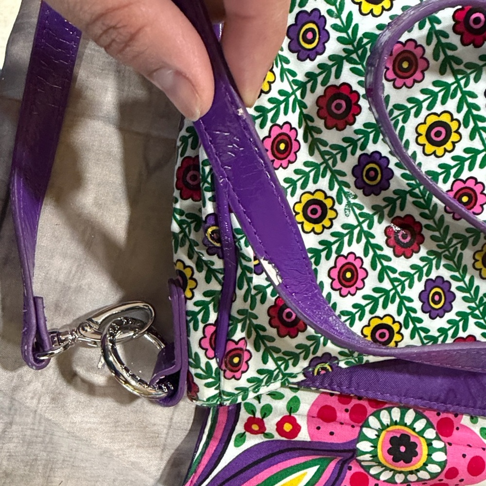 Vera Bradley Floral Pattern Crossbody Bag in Purple and Multi - Picture 5 of 10